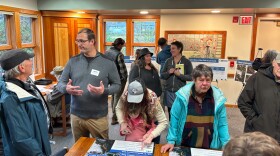 About 50 people packed into the Haines Public Library in early October for an open house-style meeting about the Chilkat Connector Feasibility Study.
