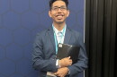 Vallejos at the Society of Hispanic Professional Engineers conference in 2023. 