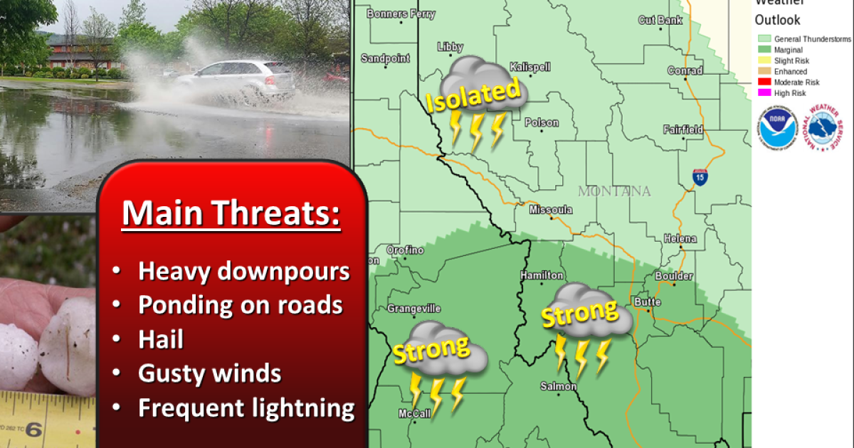 Strong Thunderstorms Possible In Western Montana Monday | Montana ...