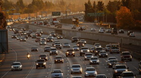 Morning commuters travel the 210 freeway between Los Angeles and cities to the east on Dec. 1, 2009, near Pasadena, Calif. (David McNew/Getty Images)