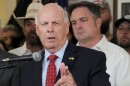FILE - Trump public lands nominee and former Republican Party of New Mexico Chairman Steve Pearce speaks during a news conference in Albuquerque, N.M., Sept. 12, 2023.