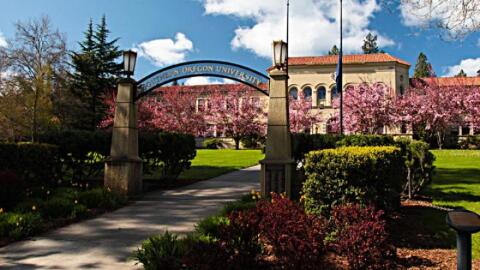 Entrance to Southern Oregon University on Siskiyou Blvd.