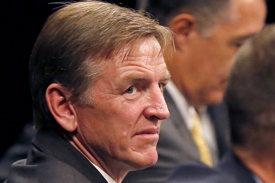 FILE - This Aug. 22, 2013 file photo shows Rep. Paul Gosar, R-Ariz. is seen in Mesa, Ariz. Gosar says the head of the Environmental Protection Agency should be impeached. Gosar accuses EPA administrator Gina McCarthy of lying to Congress about an agency rule to protect small streams, tributaries and wetlands. (AP Photo/Matt York, File)