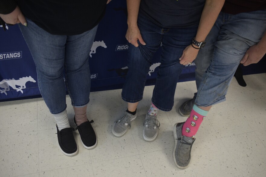 Mismatched socks are a way to celebrate World Down Syndrome Day.