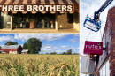 (Clockwise from top left) The awning at Three Brothers, Ruta's new sign in West Allis and Red Stone Rice in Mequon.