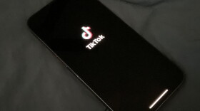 TikTok app launch screen on an iPhone