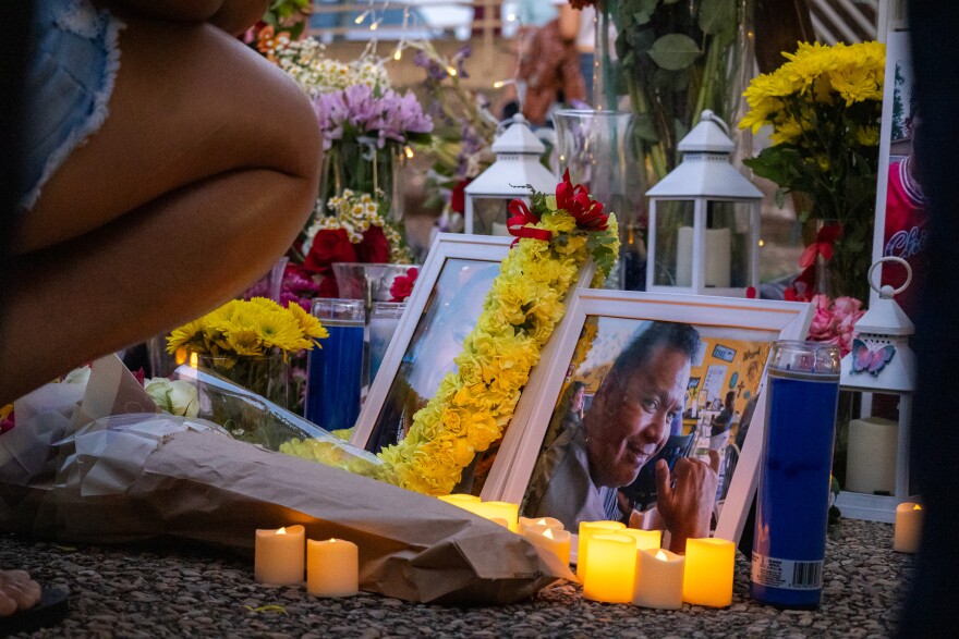 A memorial to the victim's of Thursday's deadly flash floods.