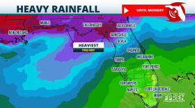 Heaviest Rain Is Most Likely In North Florida