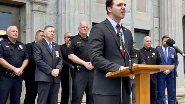 North Carolina Attorney General Jeff Jackson speaks in Waynesville on April 14, 2025.