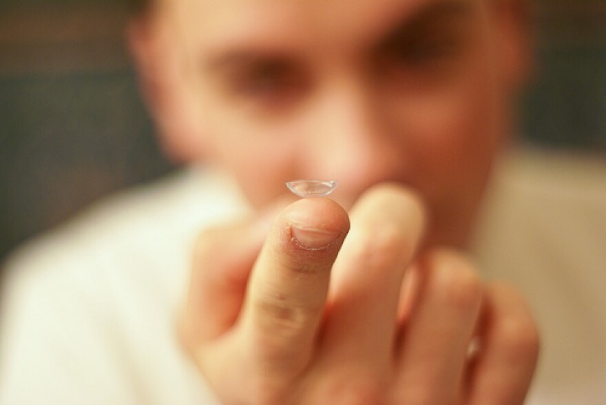 Bausch and Lomb is looking at using contact lenses to cure myopia.