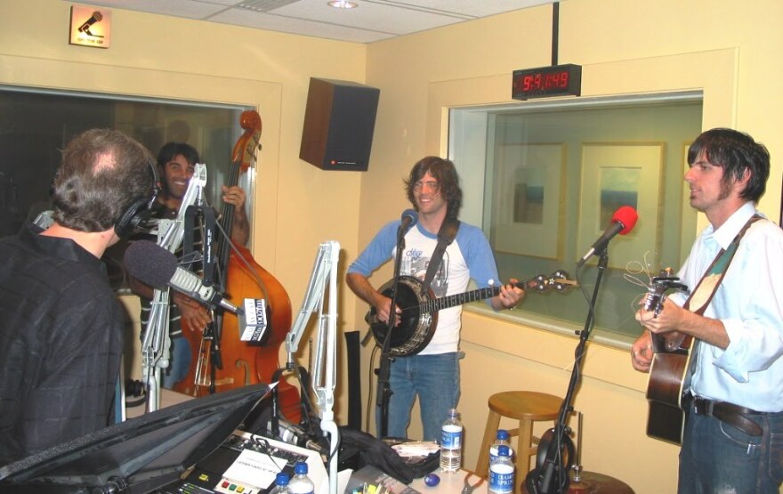 Mike Collins listening to The Avett Brothers.