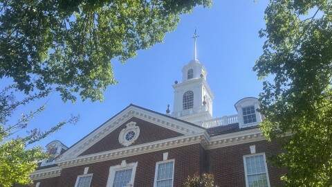 Delaware statehouse in May.