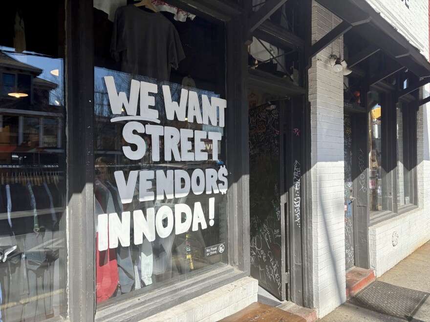 Not everyone in Charlotte's NoDa neighborhood is happy with the city's decision to expel street vendors starting Feb. 15. Signs of support have popped up in the artsy neighborhood ahead of the