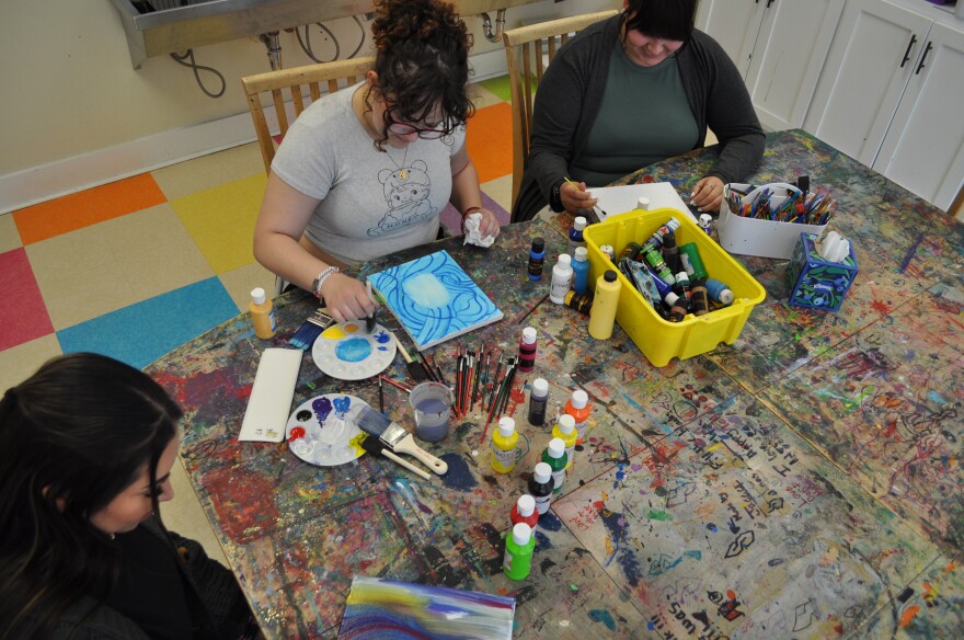 Young adults using art to express their grief at the Children's Bereavement Center of South Texas.