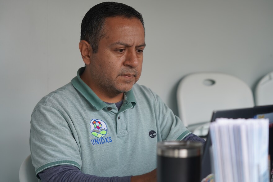 Ricardo Bello-Ball working from Undixs WNC building in Sylva.