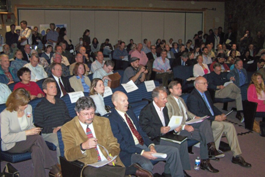 U-S Congressman Raul Grijalva of Tucson and crowd of Uranium mining hearing.