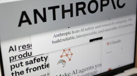 FILE - Pages from the Anthropic website and the company's logo are displayed on a computer screen in New York, Feb. 26, 2026.