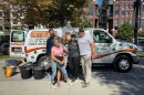 Five volunteers ran the Street Dawg Crew outreach event, Sept. 28, 2025, at Pioneer Park in Salt Lake City. Crew Director Chelle Hilton-King said they hold distribution events every other week, even in harsh weather.