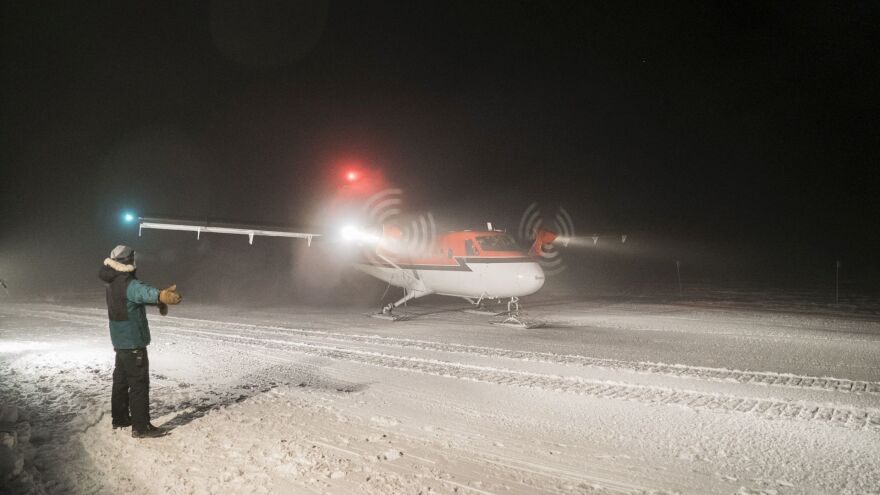 A Canadian-owned Twin Otter aircraft evacuated two people from the South Pole on Wednesday.