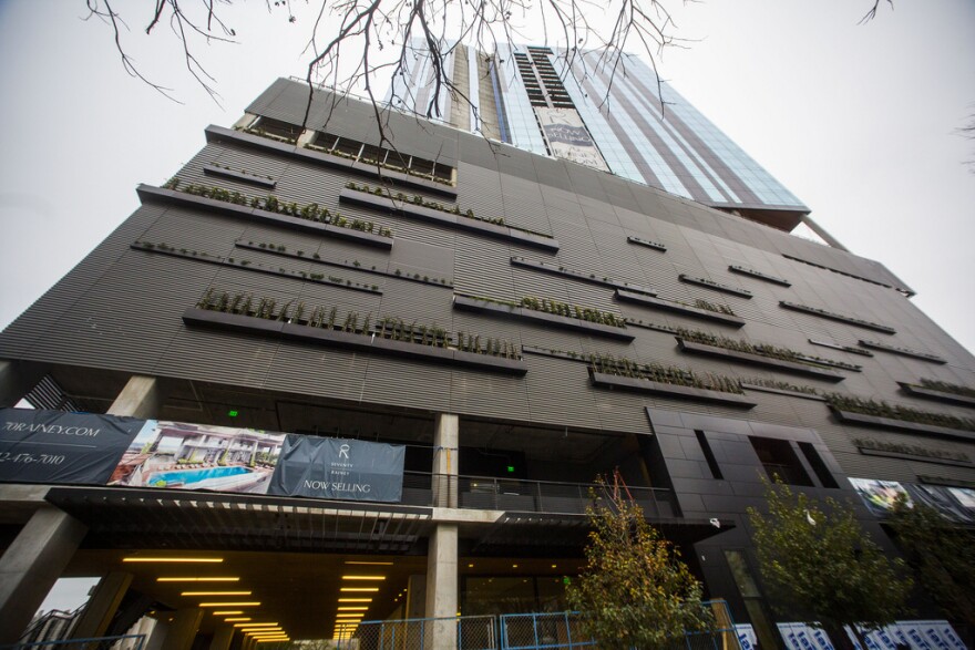  A 34-story condominium building located on Rainey St. 