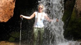 Andrea Schwartz at the bottom of the Grand Canyon