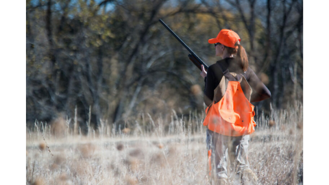 A hunter in orange