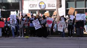 Protestors rally for Palestine in Tulsa, Okla.