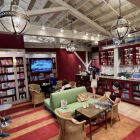 Bar Epilogue is inside the Garden District Book Shop in New Orleans.