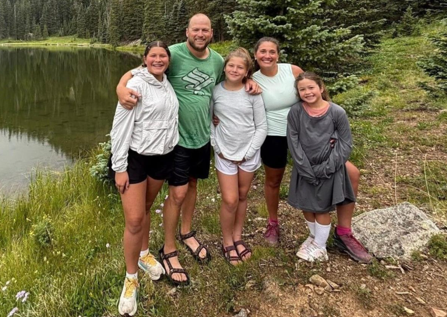 Former North Texas fullback Justin Claborn is recovering after a hiking incident that killed his wife, Sybil.