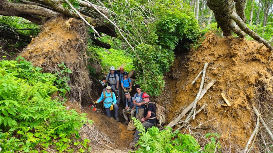 Volunteer crews are working to clear debris on parts of the Appalachian Trail and to them accessible again post-Helene and post-salvage logging.