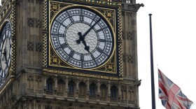 A Union flag flies at half staff over the Houses of Parliament, and next to the Big Ben clock tower, in honor of former Prime Minister Margaret Thatcher, who died Monday.