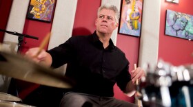 Barrett Martin in the KNKX Studios. 