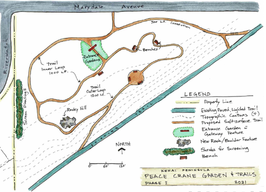 The new trails connect with existing trails near Soldotna High School.