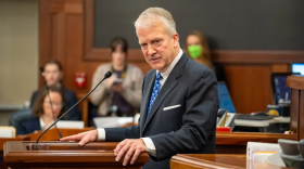 Sen. Dan Sullivan addresses the Alaska Legislature on Feb. 18, 2026.