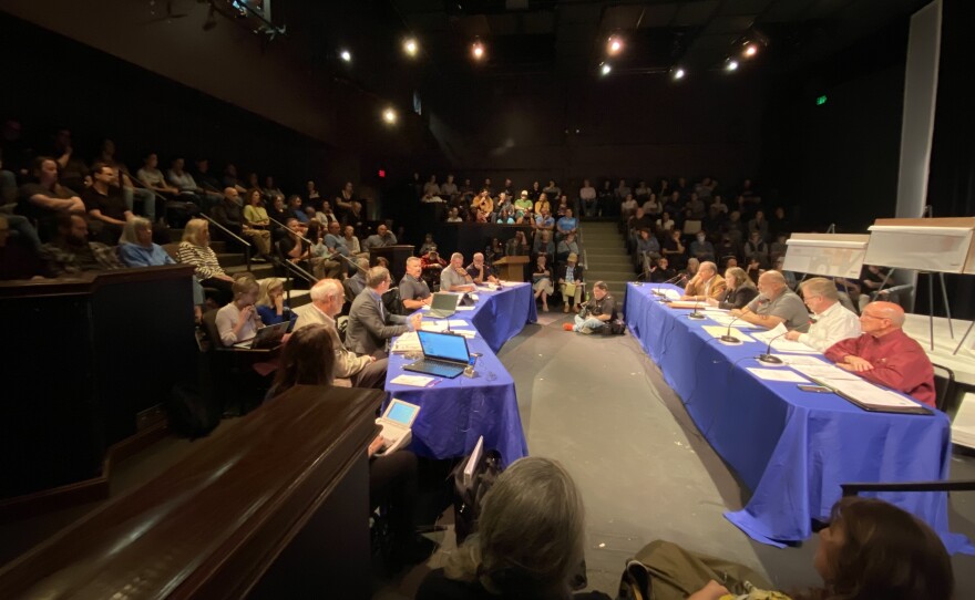 Williamsport's Community Theater League auditorium was filled during Tuesday's Pajama Factory hearing.