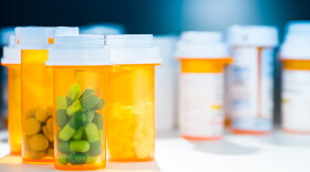 Pill Bottle of Prescription Capsule Medicine