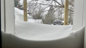 Snow covers a doorway the morning after Winter Storm Fern hit in Sullivan County.