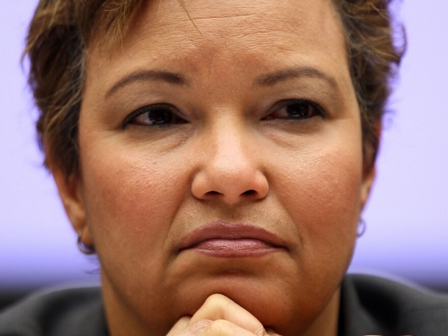 Environmental Protection Agency Administrator Lisa Jackson testifies during a hearing in Washington, DC. The EPA has asked for more time in crafting new pollution regulations.