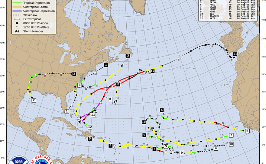 2015 hurricane season historical tracks.