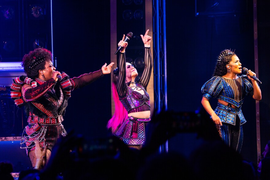 Zoe Jensen performing in Six: The Musical