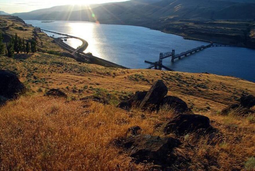 A view of the Columbia River Gorge.