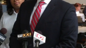 Clerk Adam Bello announcing his DMV proposal this week