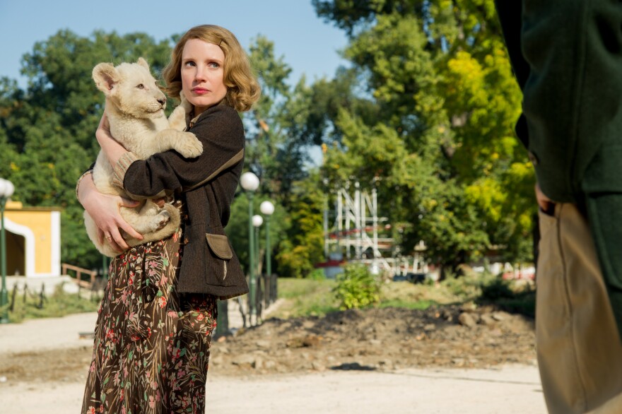 Jessica Chastain stars as Antonina Żabińska, who, along with her husband, helped rescue Jews in Warsaw during World War II.