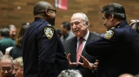 William Bratton (C), former Police Commissioner of New York City attends Dermot Shea's swearing in ceremony as the new NYPD Police Commissioner in New York City.