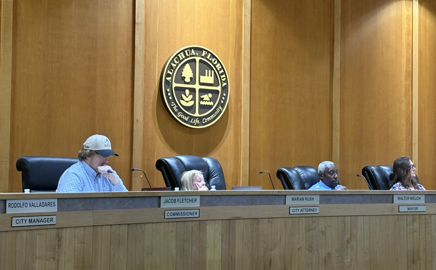 City Attorney Marian Rush brought two recommendations for potential attorneys to conduct the investigation, which commissioners denied 2 to 2. (Rose Schnabel/WUFT News)