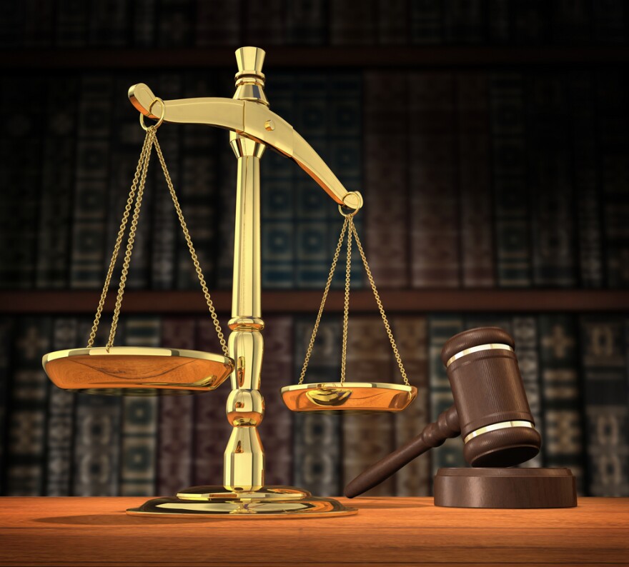 Gavel and scales of justice