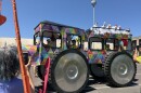 The Philomath team from Maxtivity Creative Space races their large bus-like vehicle called The Glory.