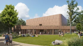 A rendering of the new Doris Duke Theatre at Jacob's Pillow in Becket, Mass. 