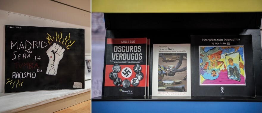 The Pantera store also sells anti-racist books and artwork.