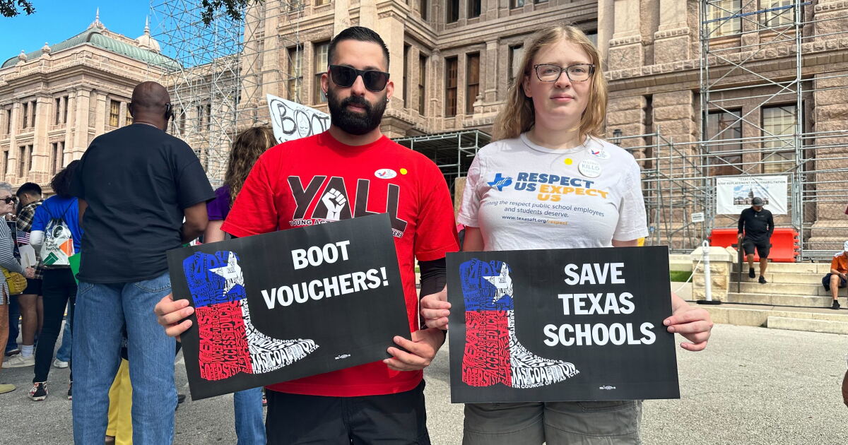 Public school teachers in Texas are protesting vouchers. They've ...